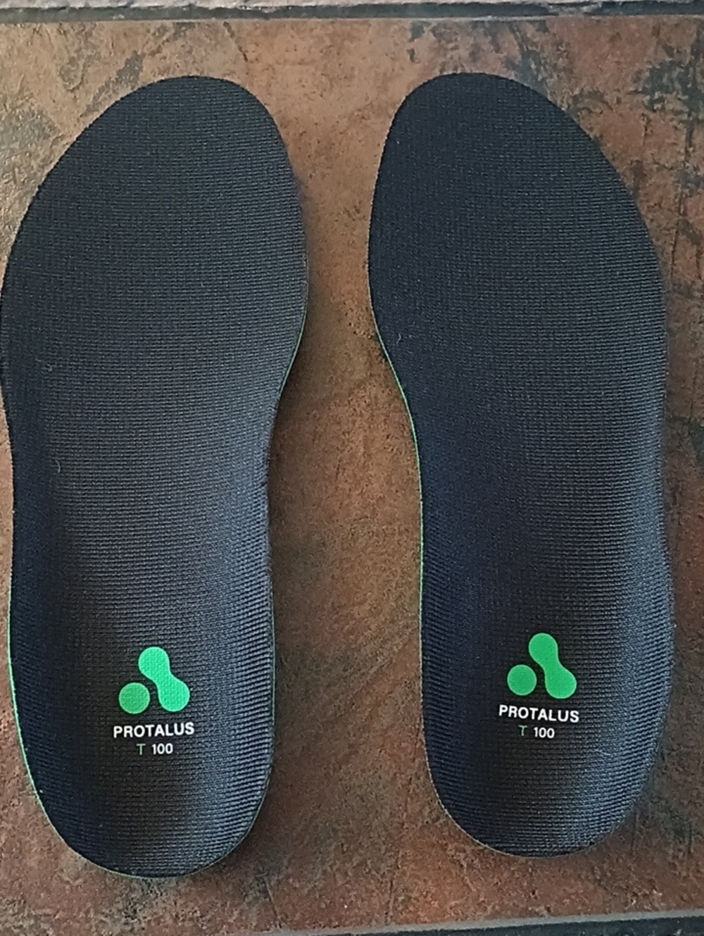 Protalus T100 Black Orthotic Insoles with Green Logo Size Woman 7 Comfort Health